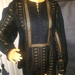 Oscar de la renta lace long sleeve top